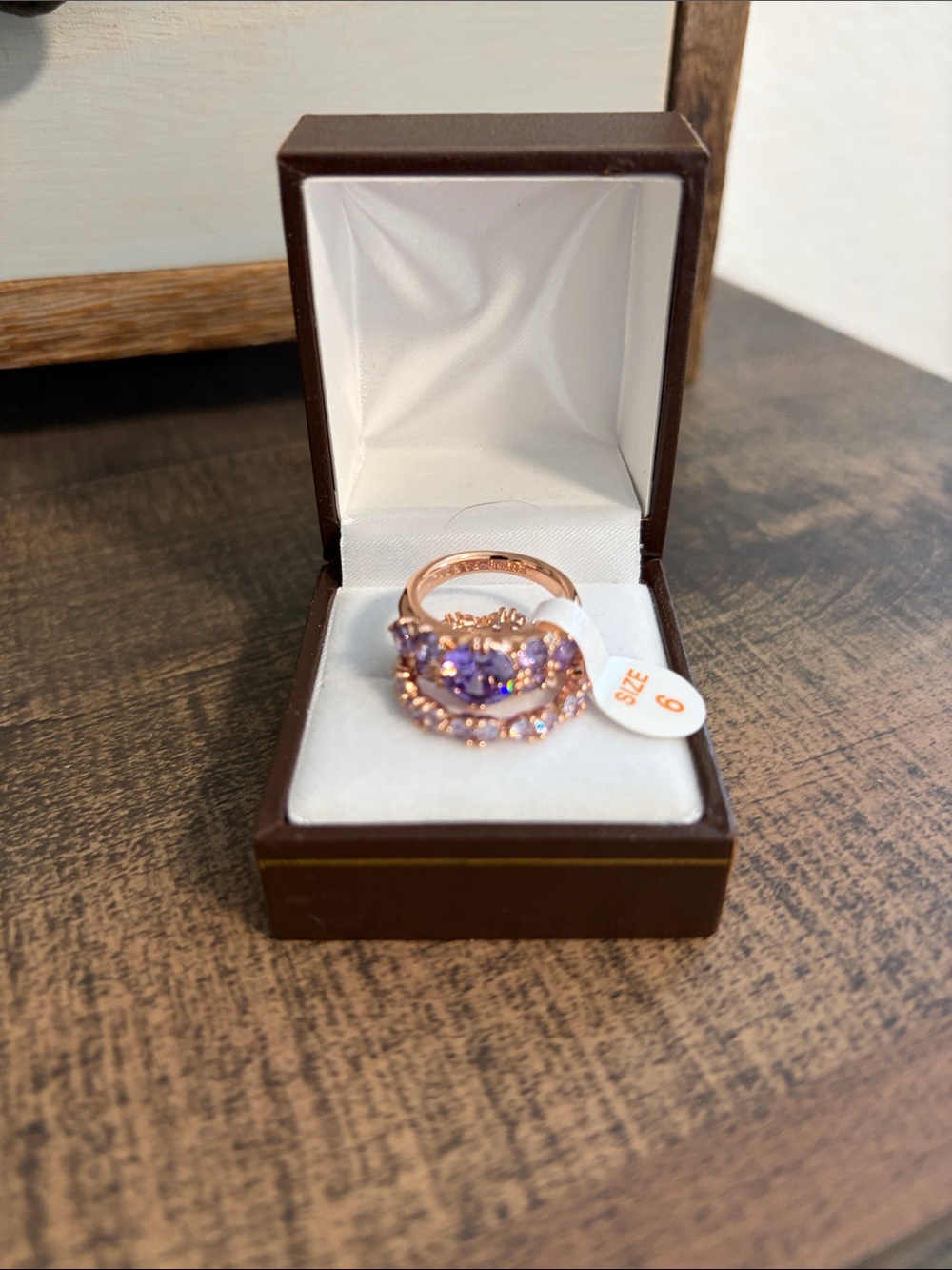 Rose Gold Purple rings